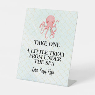 Mermaid Under the Sea Girls Birthday Pedestal Sign