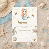 Mermaid Under the sea ocean animals Baby Shower