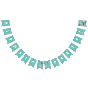 Mermaid Under The Sea Party Colorful Seashells Bunting