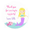 Mermaid Under the Sea Round Favour Stickers Seals