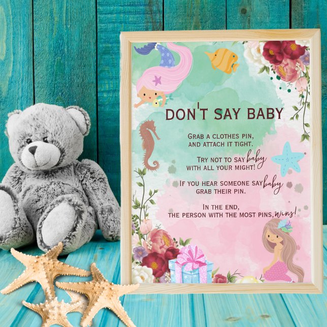 Mermaid Under The Sea Shhhh Don't Say Baby Game Poster (Creator Uploaded)