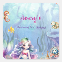 Mermaid Under The Sea Splash Birthday  Welcome 