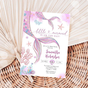 Mermaid Under the Sea Splish Splash Baby Shower Invitation