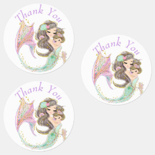 mermaid under the sea thank you Labels