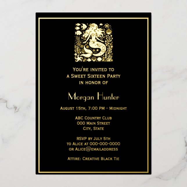 Mermaid Under Water With Friends Sweet Sixteen (Front)