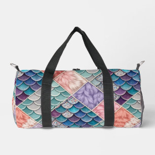 Mermaid Unicorn Fairytale Monogram Duffle Bag