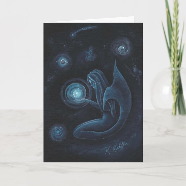 Mermaid Universe Greeting Card (Front)
