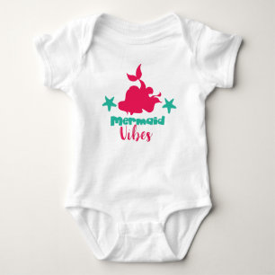 Mermaid Vibes, Mermaid Tail, Mermaid Silhouette Baby Bodysuit