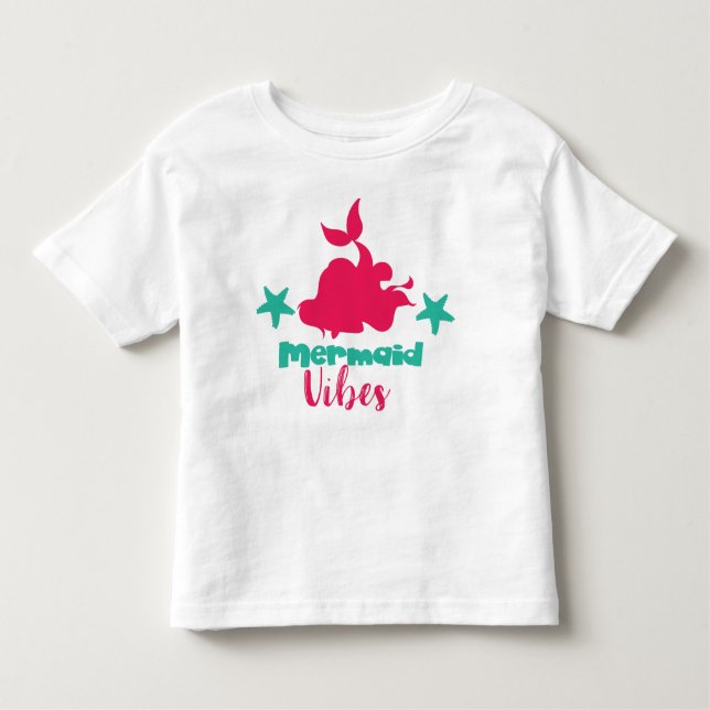 Mermaid Vibes, Mermaid Tail, Mermaid Silhouette Toddler T-Shirt (Front)