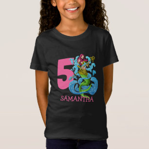 Mermaid Warrior 5th birthday  T-Shirt