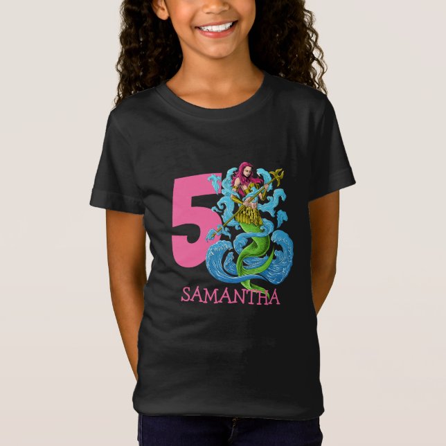 Mermaid Warrior 5th birthday  T-Shirt (Front)