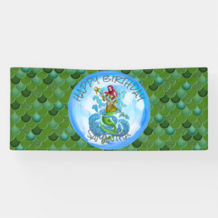 Mermaid Warrior Green Scales  Banner
