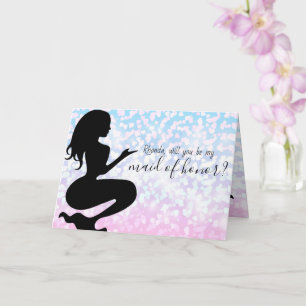 Mermaid Wedding Will You Be My Maid of Honour Card