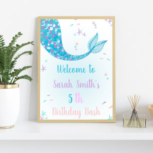 Mermaid Welcome Sign, Mermaid Birthday Sign
