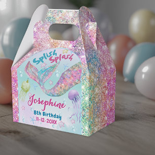 Mermaid whimsical birthday custom favour box
