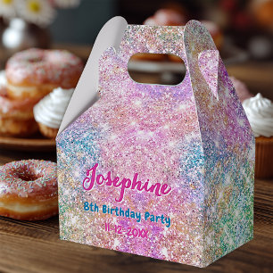 Mermaid whimsical iridescent birthday custom favour box