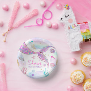 Mermaid Whimsical Under The Sea Birthday Party  Paper Plate