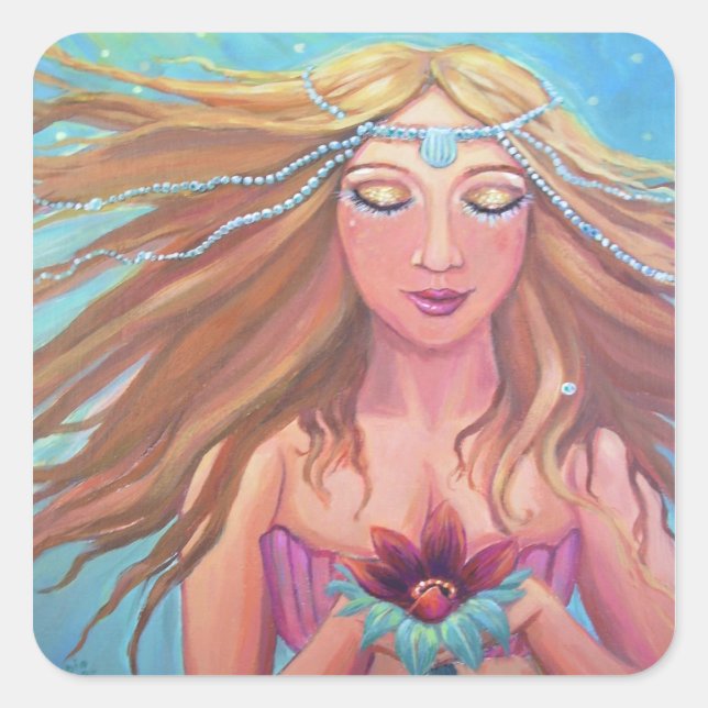 Mermaid Wish - Square Stickers (Front)