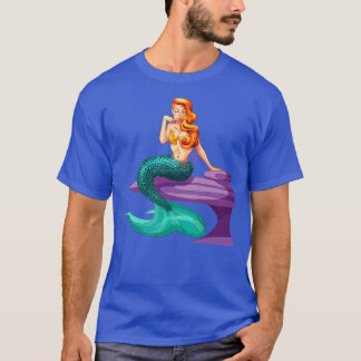 Mermaid with blue scales T-Shirt