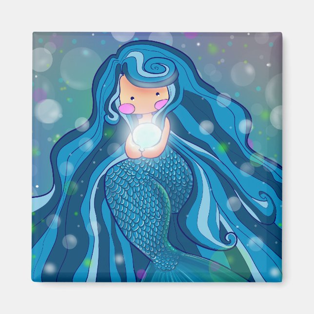 Mermaid with bright pearl magnet (Front)