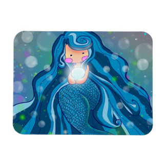 Mermaid with bright pearl  premium magnet