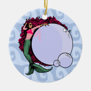 Mermaid With Bubbles Ornament