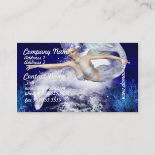 Mermaid with Dolphin Business Cards