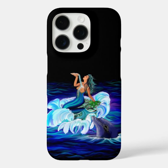Mermaid with Dolphin Case-Mate iPhone Case (Back)