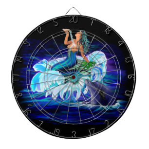 Mermaid with Dolphin Dartboard