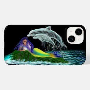 Mermaid with Dolphins Case-Mate iPhone 14 Case