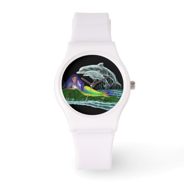 Mermaid with Dolphins Watch (Front)