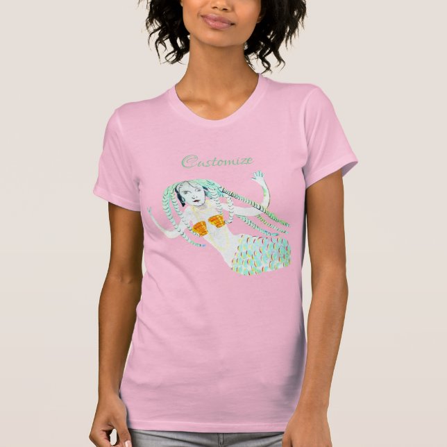 Mermaid with Dreadlocks Thunder_Cove T-Shirt (Front)