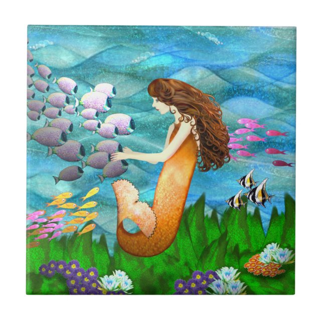 Mermaid with Fish Tile (Front)