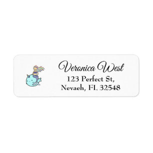 Mermaid with Rainbow Hair Riding Pet Narwal