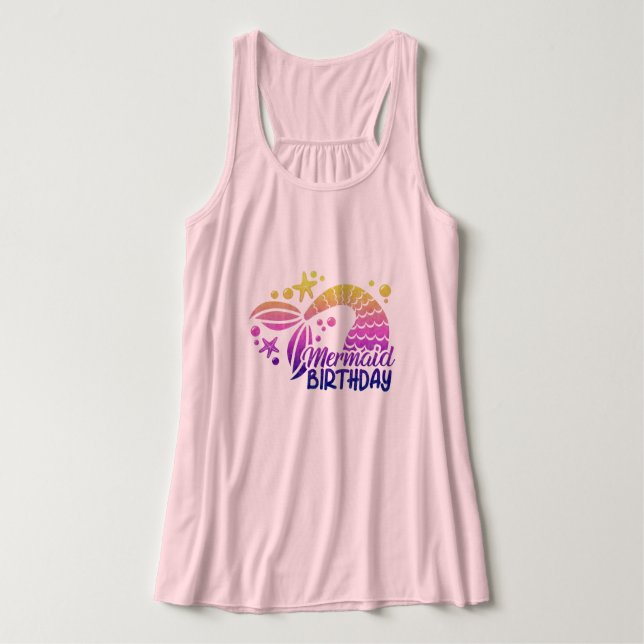 Mermaid Womens Plus Size  Singlet (Design Front)