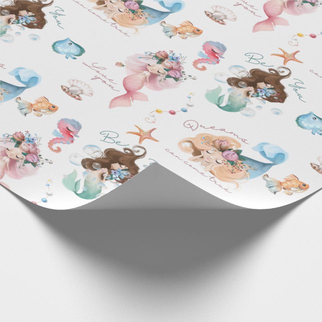 Mermaid Wrapping Paper (Corner)