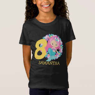 Mermaid yellow 8th birthday T-Shirt