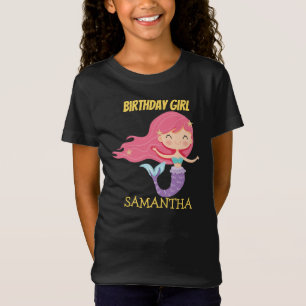Mermaid yellow birthday  T-Shirt