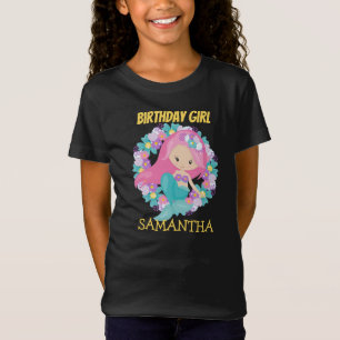 Mermaid yellow birthday  T-Shirt