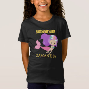 Mermaid yellow birthday T-Shirt