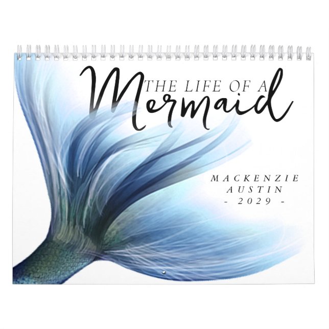 #MermaidLife Life of a Mermaid | Quote Blue Photo Calendar (Cover)