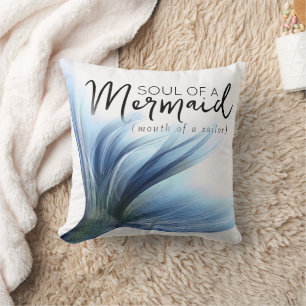 #MermaidLife Sailor Mouth Mermaid Soul   Blauer Sc Cushion