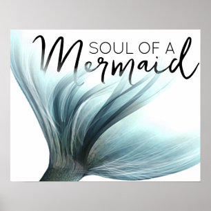 #MermaidLife Soul of a Mermaid   Tail Quote Poster