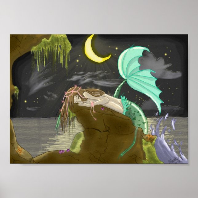 mermaidmoonlight byExperimental Rainbows Poster (Front)