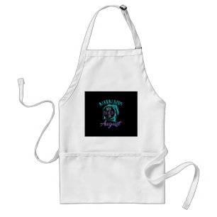 Mermaids Are Born in August Birthday Standard Apron