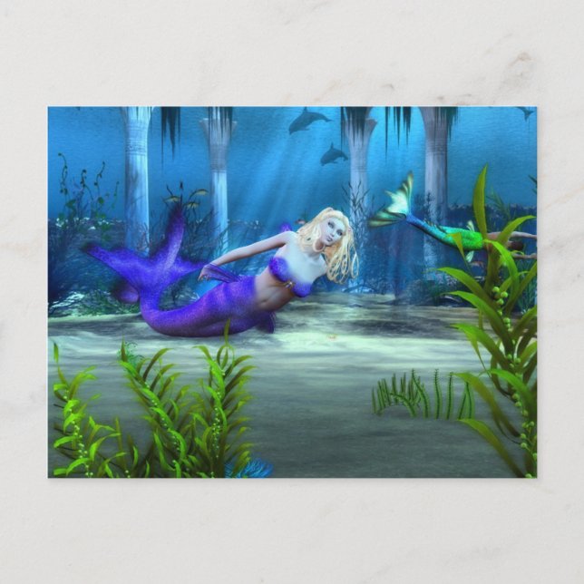 Mermaid's At Play Postcard (Front)