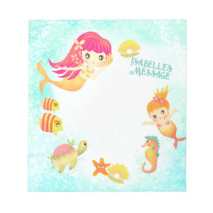 Mermaids Blue Notepad