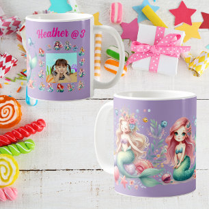 Mermaids Custom Photo Mug Kids Birthday Favour
