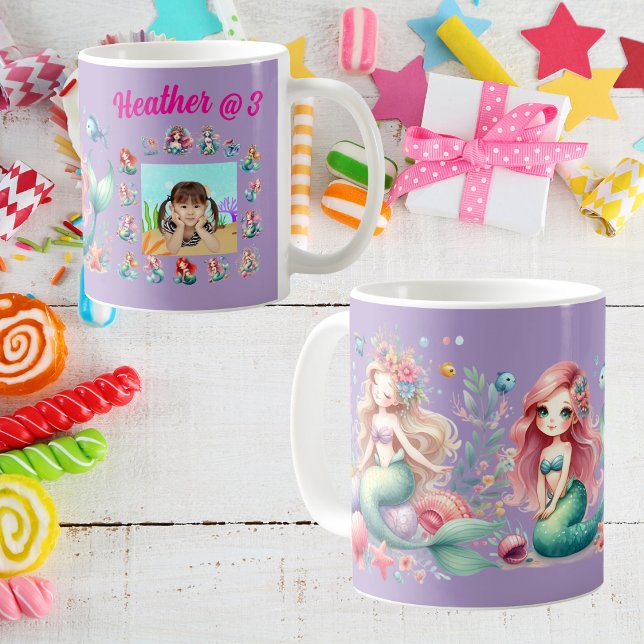 Mermaids Custom Photo Mug Kids Birthday Favour  (Creator Uploaded)