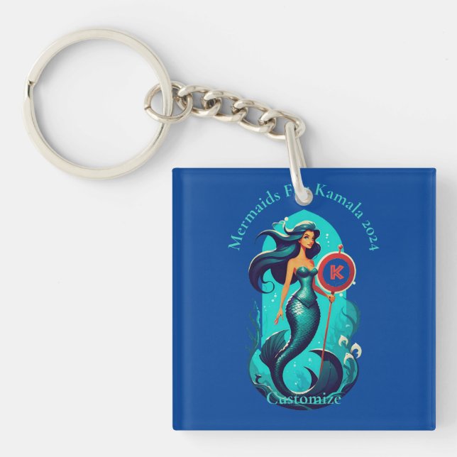 Mermaids For Kamala 2024 Thunder_Cove Key Ring (Front)